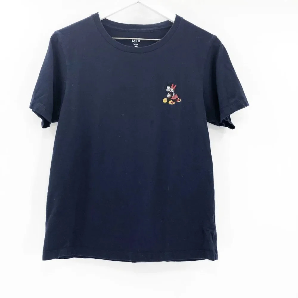 Disney Women's Minnie and Mickey Navy Blue T Shirt Size‎ Small